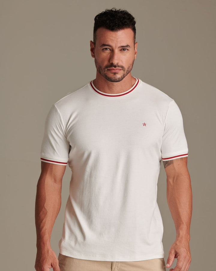 KEOLA - CAMISETA HOMBRE CUELLO TEJIDO